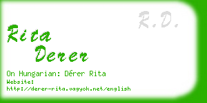 rita derer business card